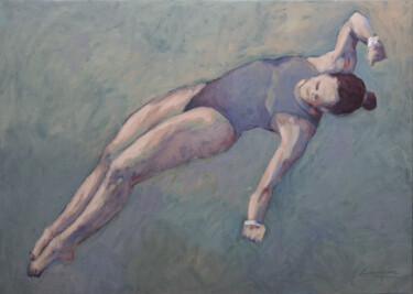 Pintura titulada ""Salto al Infinito…" por Jose Luis Santamaria Campos, Obra de arte original, Oleo Montado en Bastidor de c…