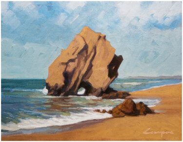 Pintura intitulada ""La Roca"" por Jose Luis Santamaria Campos, Obras de arte originais, Óleo