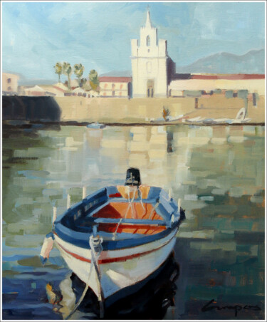 绘画 标题为“"Marina de Cadiz"” 由Jose Luis Santamaria Campos, 原创艺术品, 油
