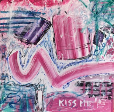 Pintura titulada "KISS ME" por Jose Luis Ramírez Portolés, Obra de arte original, Acrílico Montado en Bastidor de camilla de…