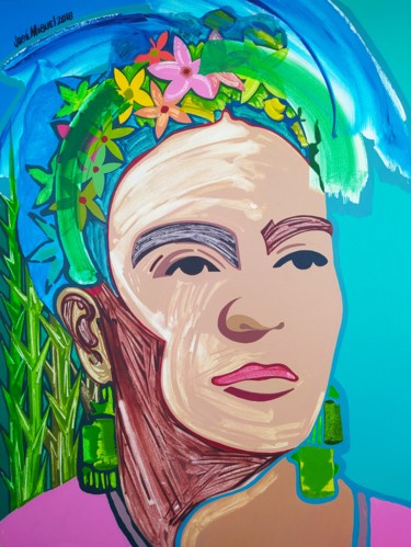 Pintura titulada "Frida nude" por José Miguel, Obra de arte original, Acrílico