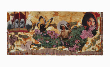 Κολάζ με τίτλο "Afghane" από Nelli, Αυθεντικά έργα τέχνης, Κολάζ
