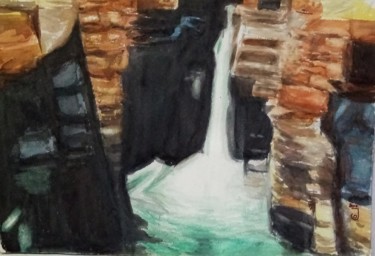 Pintura titulada "Salto de agua" por Jose Oña Jurado, Obra de arte original, Acuarela