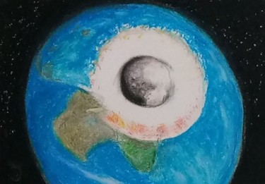 Pintura titulada "Plutón impactando c…" por Jose Oña Jurado, Obra de arte original, Oleo