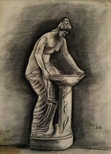 Painting titled "Desnudo 2" by Jose Oña Jurado, Original Artwork, Charcoal