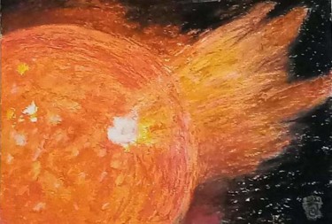 Painting titled "Tormenta solar" by Jose Oña Jurado, Original Artwork, Pastel