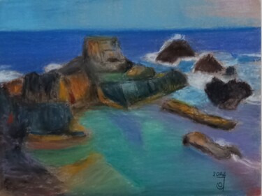 Картина под названием "Islas Aruba (Caribe)" - Jose Oña Jurado, Подлинное произведение искусства, Воск