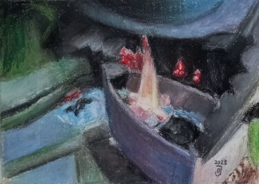 Pintura intitulada "Plancha de carbón" por Jose Oña Jurado, Obras de arte originais, Pastel