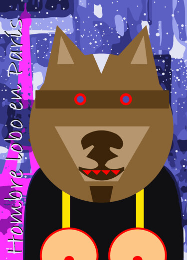 Digital Arts titled "LOUP-GAROU" by Josep Domènech, Original Artwork, 2D Digital Work