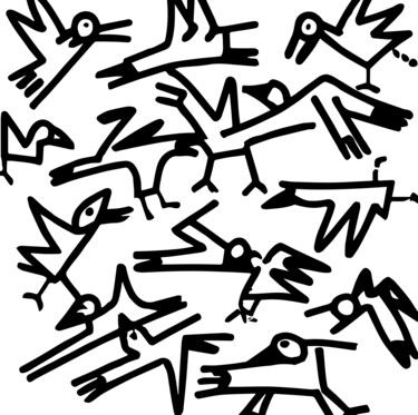 数字艺术 标题为“BIRDS” 由Josep Domènech, 原创艺术品, AI生成的图像