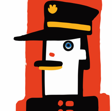 Arte digital titulada "friendly police" por Josep Domènech, Obra de arte original, Imagen generada por IA