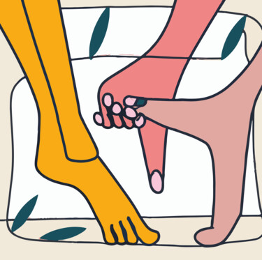 Arte digital titulada "dancing feet" por Josep Domènech, Obra de arte original, Imagen generada por IA