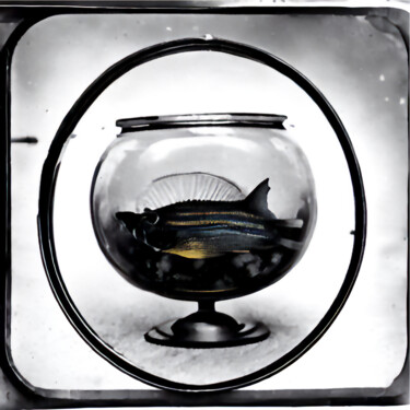 Digitale Kunst getiteld "PRIVATE OCEAN" door Josep Domènech, Origineel Kunstwerk, AI gegenereerde afbeelding