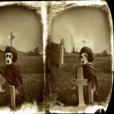 Digitale Kunst mit dem Titel "THE DAY OF THE DEAD" von Josep Domènech, Original-Kunstwerk, KI-generiertes Bild
