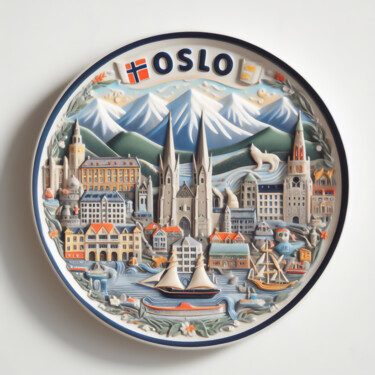 Arte digitale intitolato "OSLO" da Josep Domènech, Opera d'arte originale, Immagine generata dall'IA