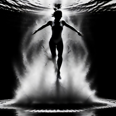 Arte digital titulada "WATERWOMAN I" por Josep Domènech, Obra de arte original, Imagen generada por IA