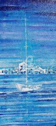 Pintura titulada "Mediterraneo 4" por Josep Lluís Benet Vidal, Obra de arte original