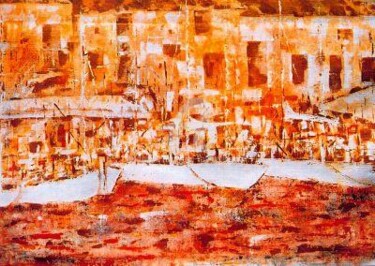 Pintura titulada "Puerto de ocres" por Josep Lluís Benet Vidal, Obra de arte original