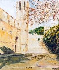 Pintura titulada "Pedralbes" por Josep Lluís Benet Vidal, Obra de arte original