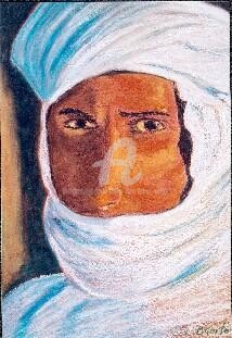 Pintura titulada "Tuareg" por Josep Lluís Benet Vidal, Obra de arte original