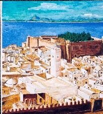 Schilderij getiteld "Tunísia" door Josep Lluís Benet Vidal, Origineel Kunstwerk