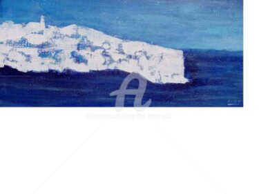 Pintura intitulada "Acantilado blanco" por Josep Lluís Benet Vidal, Obras de arte originais