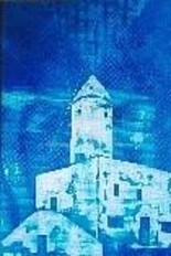 Pintura titulada "Molí d'es comte blau" por Josep Lluís Benet Vidal, Obra de arte original