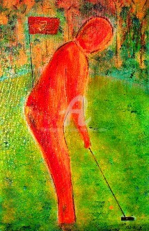 Pintura titulada "Golf 10" por Josep Lluís Benet Vidal, Obra de arte original