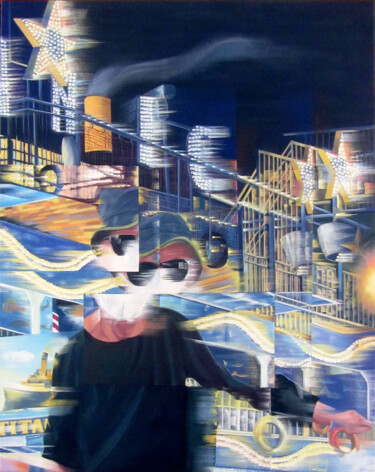 Titánic (Un dia qualsevol) Painting titled "Titánic (Un dia qua…" by Josep Maria Fontanet Sureda, Original Art, Oil Mounted on Stretcher frame