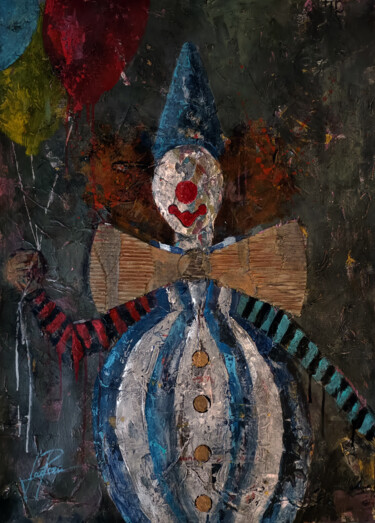 Pintura intitulada "ESTUDIO PARA PAYASO" por Josep Pozo, Obras de arte originais, Acrílico