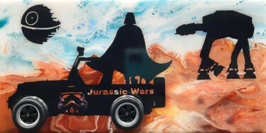 Pintura titulada "JURASSIC WARS" por Joseph Ducrocq (MATLAB STUDIO), Obra de arte original, Acrílico