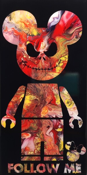 Schilderij getiteld "Follow MEckey" door Joseph Ducrocq (MATLAB STUDIO), Origineel Kunstwerk, Acryl