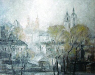 Painting titled "Minsk" by Joseph Kapelyan, Original Artwork, Oil