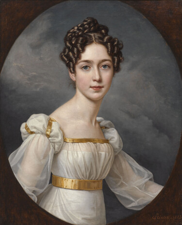 Pittura intitolato "Joséphine princesse…" da Joseph Karl Stieler, Opera d'arte originale, Olio