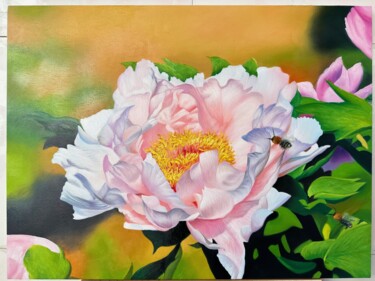 Painting titled "Blossoming Splendor…" by Joseph Leonard Gary Hesford, Original Artwork, Oil