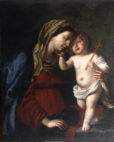 Malerei mit dem Titel "Madonna con Bambino…" von Joseph Leonard Gary Hesford, Original-Kunstwerk, Öl
