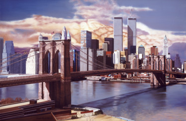 Pittura intitolato "Manhattan Memories" da Joseph Michetti, Opera d'arte originale, Olio