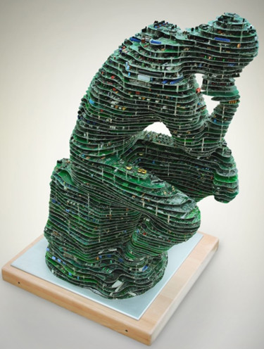 Sculpture intitulée "The Thinker2.0" par Joseph Palmor, Œuvre d'art originale, Autre