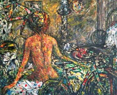 Painting titled "AFTER a LONG CYCLE.…" by Joseph Urie, Original Artwork, Oil