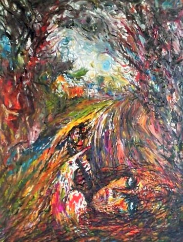 Painting titled "THE ROAD of LIFE" by Joseph Urie, Original Artwork, Oil