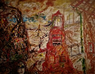 Malerei mit dem Titel "MEMORIES of a HIGH…" von Joseph Urie, Original-Kunstwerk, Acryl Auf Keilrahmen aus Holz montiert