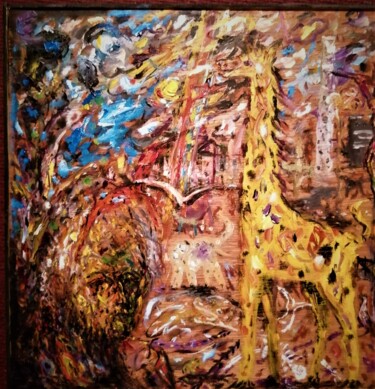 Painting titled "THE STREET ARTIST" by Joseph Urie, Original Artwork, Acrylic