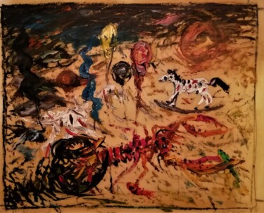 Peinture intitulée "ROCKING HORSE, 6BAL…" par Joseph Urie, Œuvre d'art originale, Huile