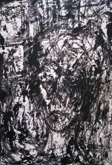 Painting titled "HEAD STUDY/WOMAN." by Joseph Urie, Original Artwork, Monotype
