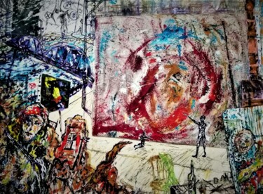 Картина под названием "STREET ART" - Joseph Urie, Подлинное произведение искусства, Масло