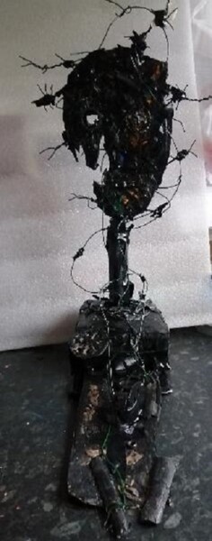 Скульптура под названием "THE JOYS of CYCLING"" - Joseph Urie, Подлинное произведение искусства, проволочный