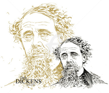 Digital Arts titled "CHARLES DICKENS" by Joseph Vanspauwen, Original Artwork, 2D Digital Work