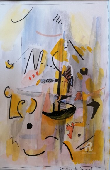 Peinture intitulée "Manège" par Joséphine De Bouard, Œuvre d'art originale, Aquarelle