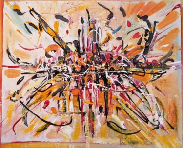 Painting titled "Explosion sur la La…" by Joséphine De Bouard, Original Artwork, Acrylic