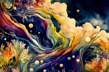 Kaleidoscope Dreams 2 Arts numériques intitulée "Kaleidoscope Dreams…" par Josephine Estelle, Œuvre d'art originale, Peinture numérique
